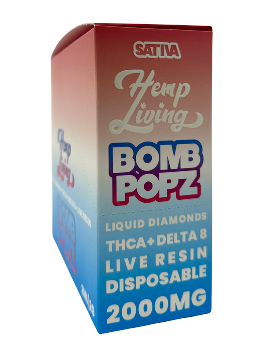 Hemp Living 2g D8 Disp Bomb Popz (Sat)