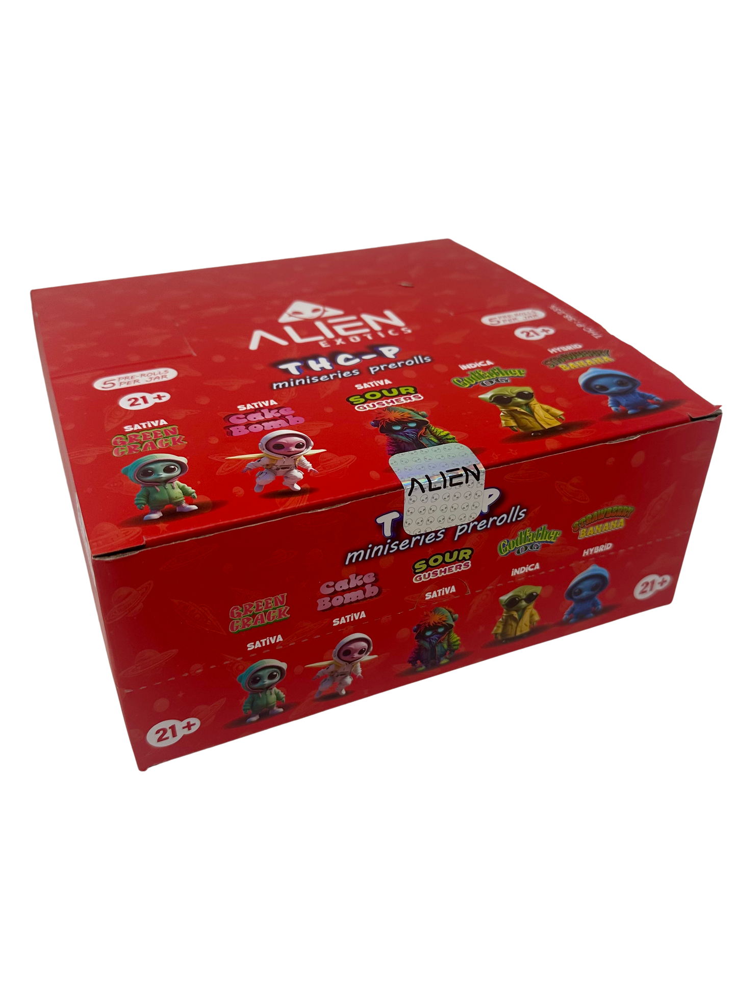 Red Alien THC-P 5ct Mini Pre-Roll Asst Dsp