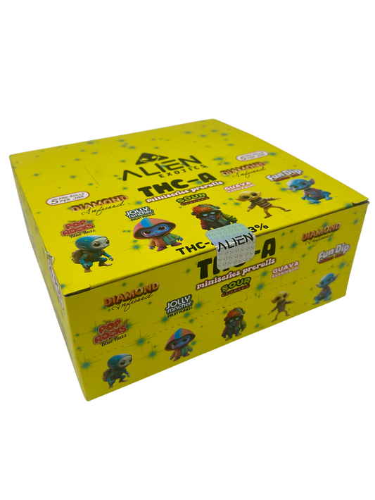 Yellow Alien THC-A Diamond Infused 5ct Mini Pre-Roll Asst Dsp