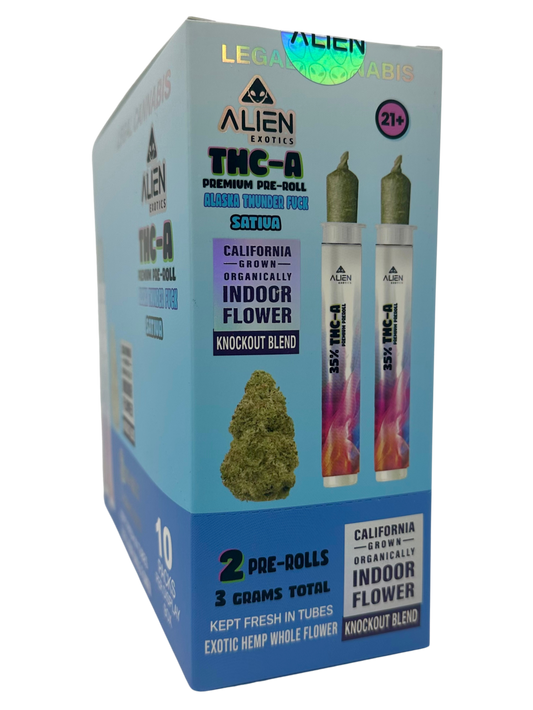 (Sat) Alien Exotics Prem THC-A Pre-Roll Alaska Thunder F*ck