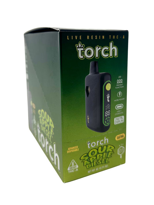 Torch 6g Pulse THC-A Live Resin Sour Apple Diesel(Sat)