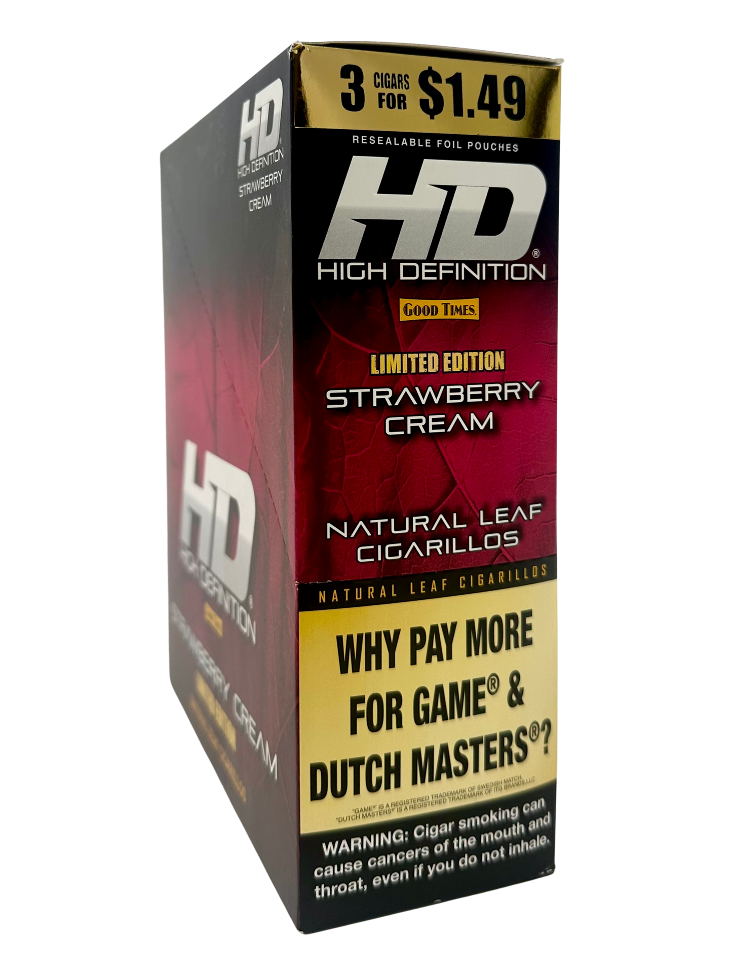 GT HD Strawberry Cream Cigars 3/1.49