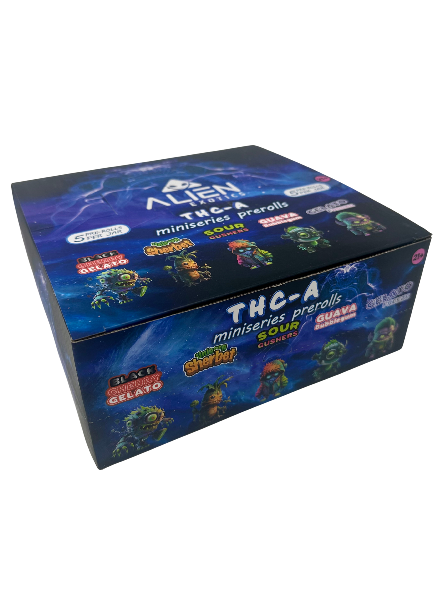 Blue Alien THC-A 5ct Mini Pre-Roll Asst Dsp