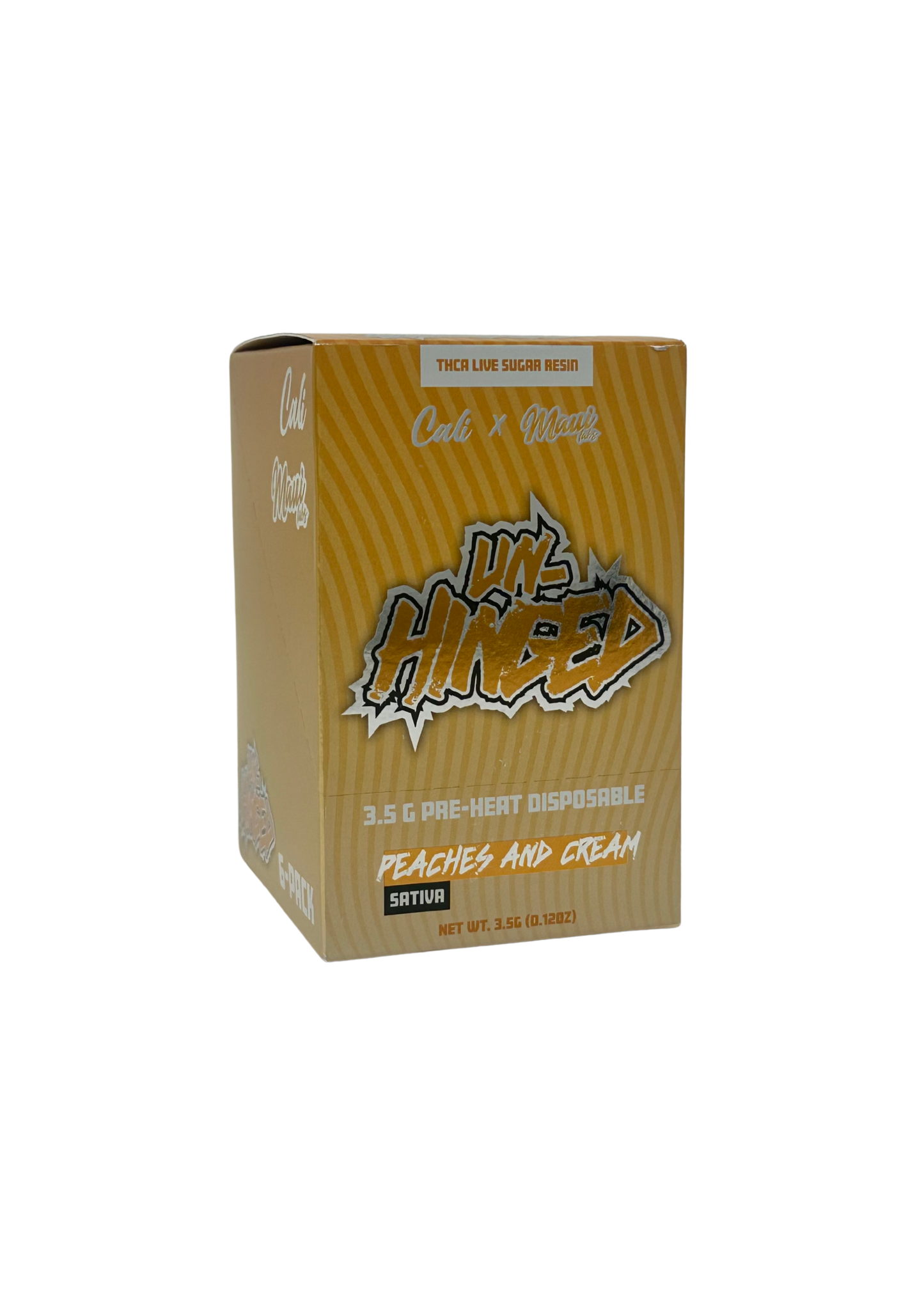Unhinged 3.5G Dispo-Peaches and Cream 6-Pack (Sat)