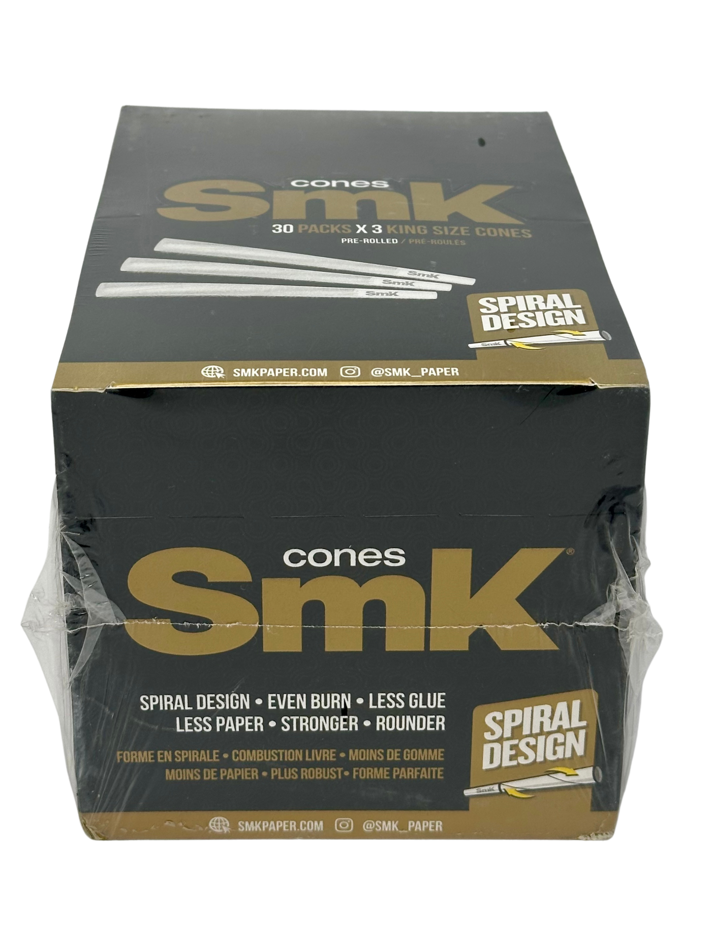SMK 3pk Spiral Cone Classic King Size
