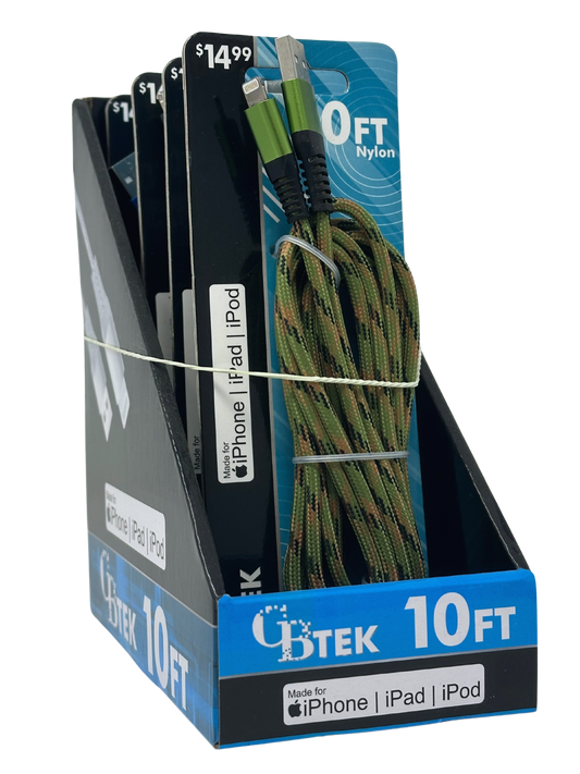 CBTEK Type iPhone 10' Nylon Cable