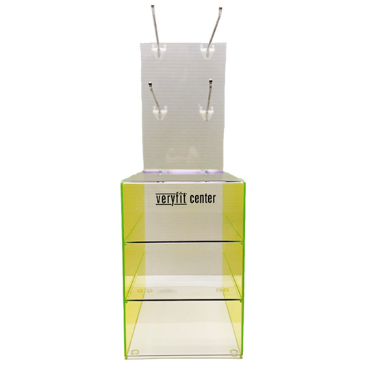 3-Tier Acrylic Counter Display w/ 4 Hooks