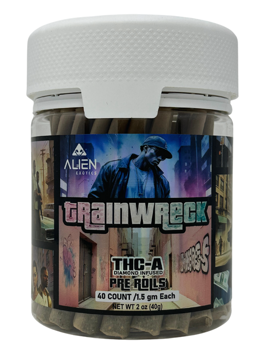 Alien THC-A Pre-Roll Jars (40 x 1.5g) Trainwreck (Hyb)