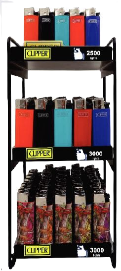 3-Tier Clipper Lighter Display