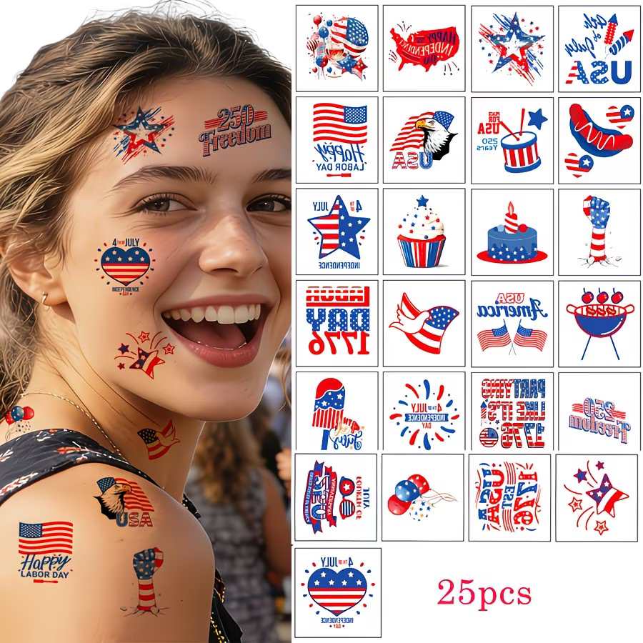 250th USA Mini Tattoos