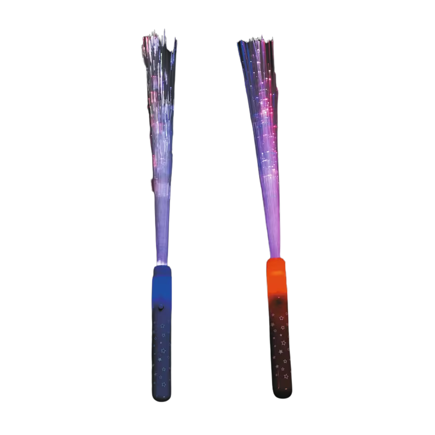 14" Patriotic Fiber Red, White, & Blue Wand