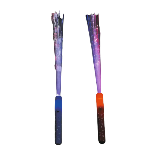 14" Patriotic Fiber Red, White, & Blue Wand
