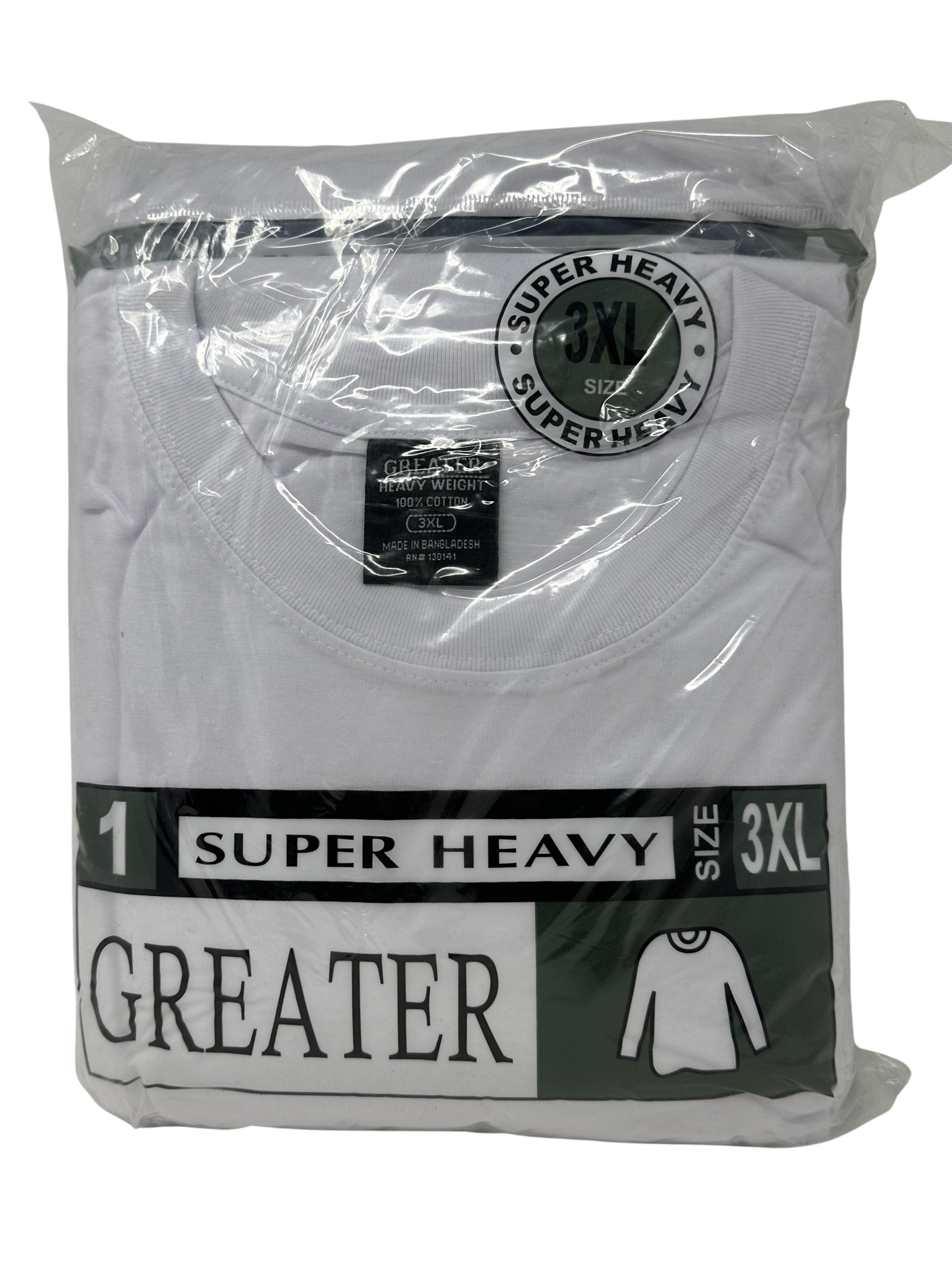 3X White Long Sleeve
