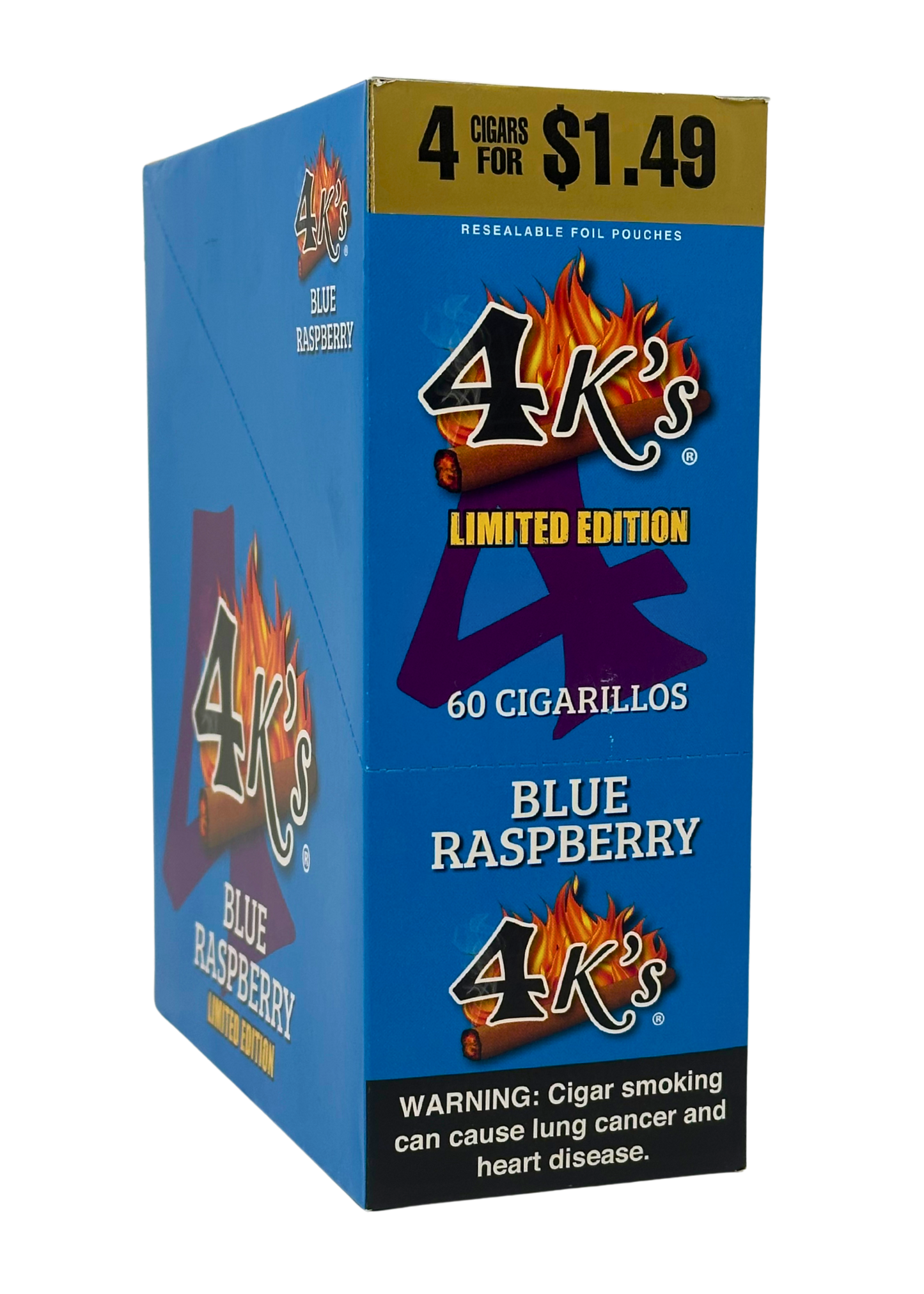 GT 4K Blue Raspberry Cigarillos 4/1.49 Box