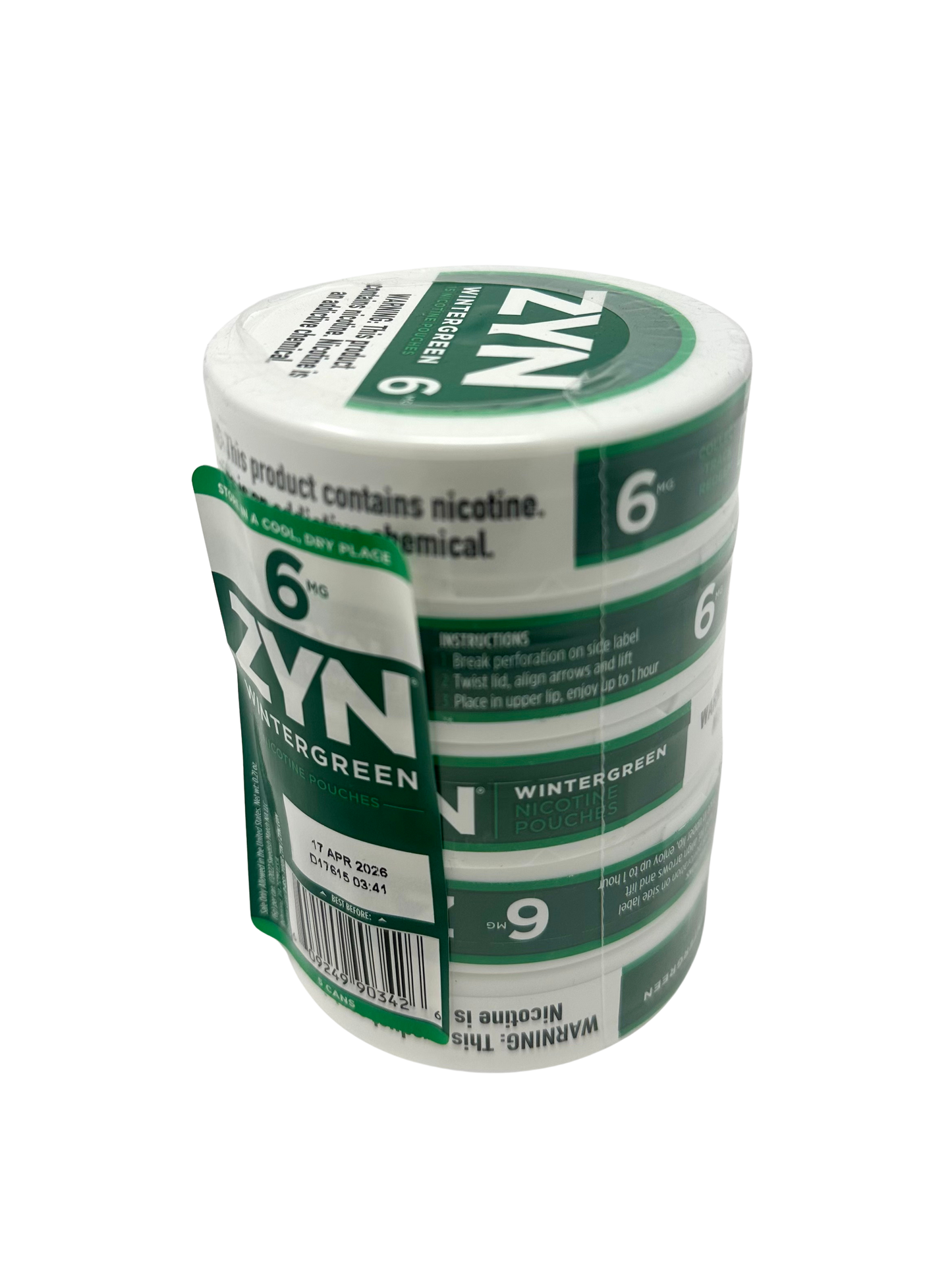 ZYN Nicotine Pouches 6mg Wintergreen