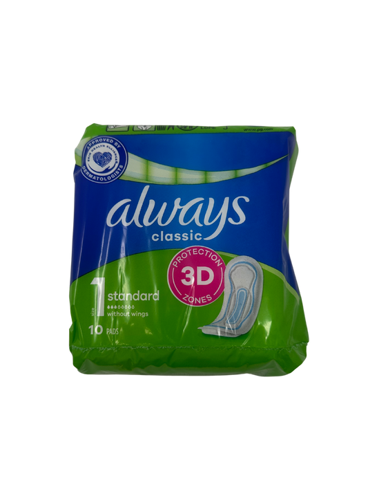 Always Classic Size 1 Maxi Pads 10ct