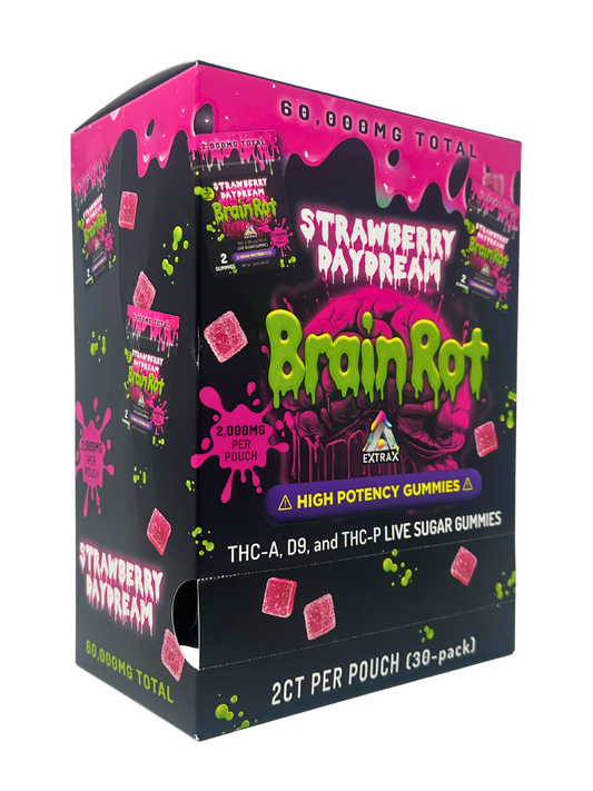 BrainRot Strawberry Daydream 2,000mg Gummies THC-A 2ct 30pk