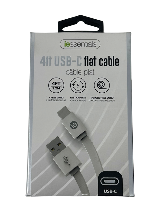 iE 4' USB-C Fast Charge Flat Cable