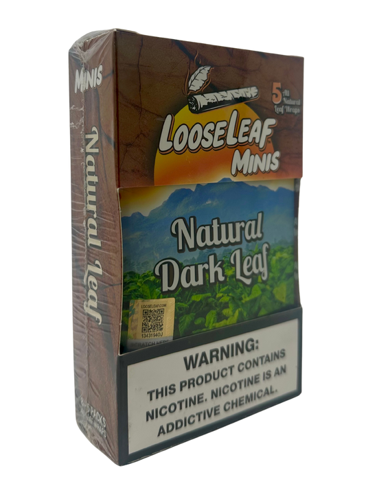 LooseLeaf Minis All Nat 5pk Wraps Natural Dark Leaf