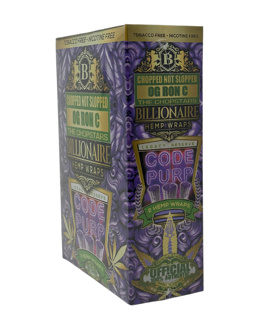 Billionaire OG Ron C Code Purp Hemp Wrap 2pk