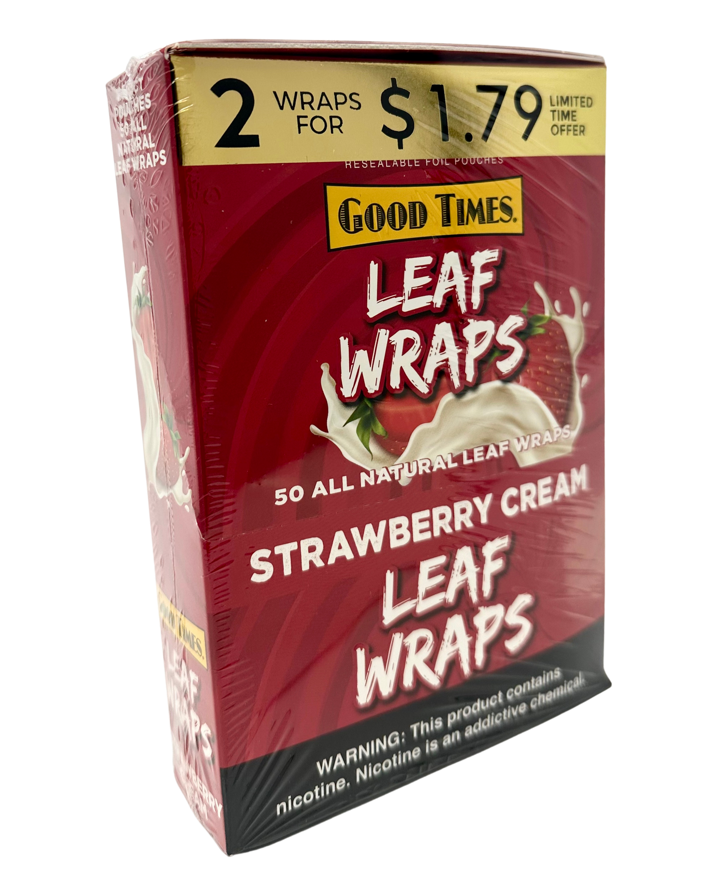 GT Leaf Wraps Strawberry Cream 2/1.79 Wrap