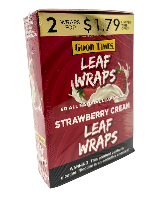 GT Leaf Wraps Strawberry Cream 2/1.79 Wrap
