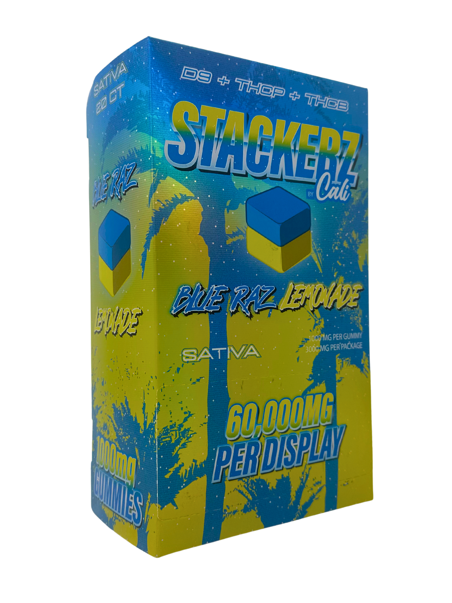Stackerz Gummies Blue Raz Lemonade 1,000mg D9+THCP+THCB