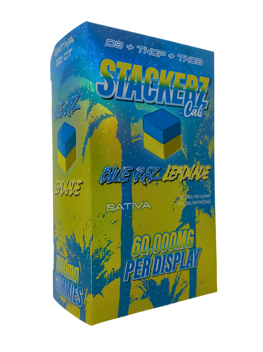 Stackerz Gummies Blue Raz Lemonade 1,000mg D9+THCP+THCB