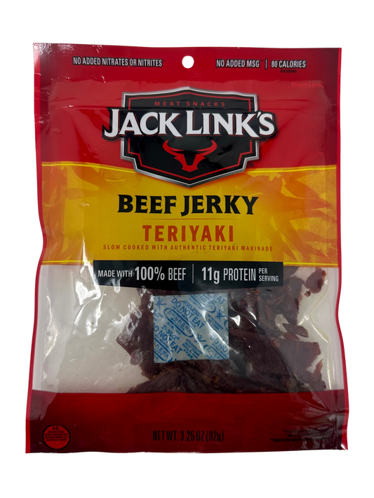 J.L. Lg Teriyaki Jerky Bag 3.25oz