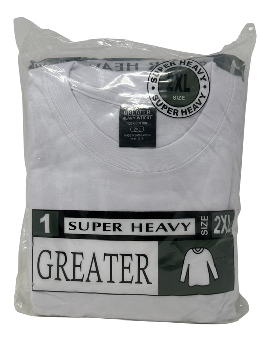 2X White Long Sleeve