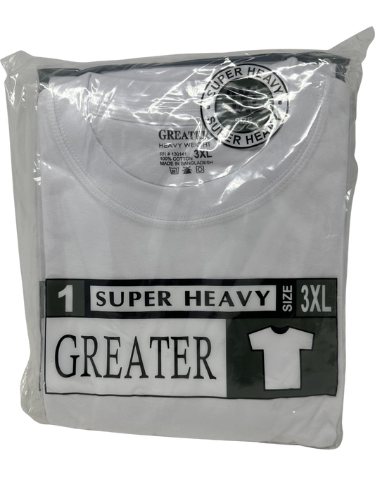 3X White R-Neck Shirt
