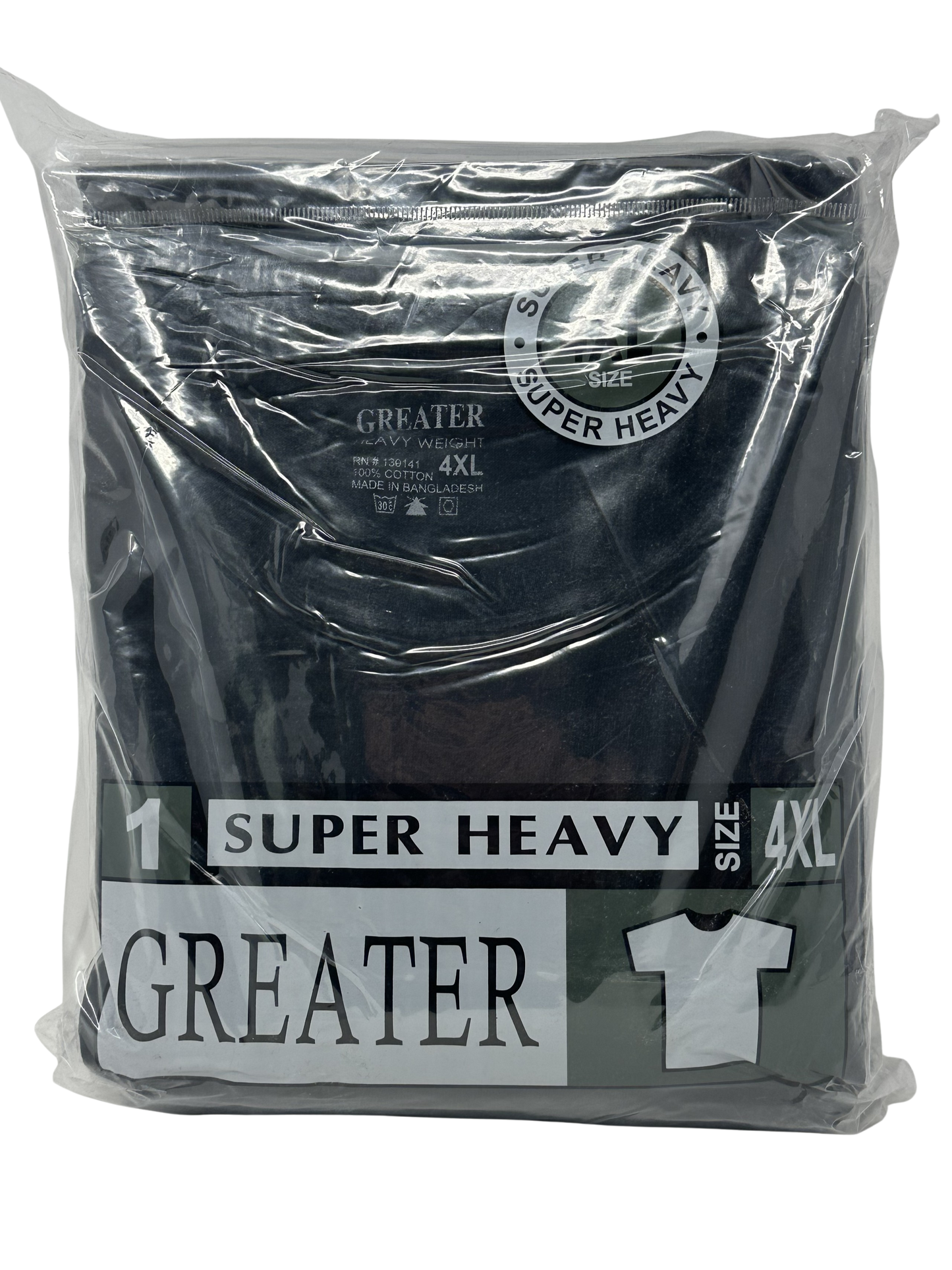 4X Black R-Neck Shirt