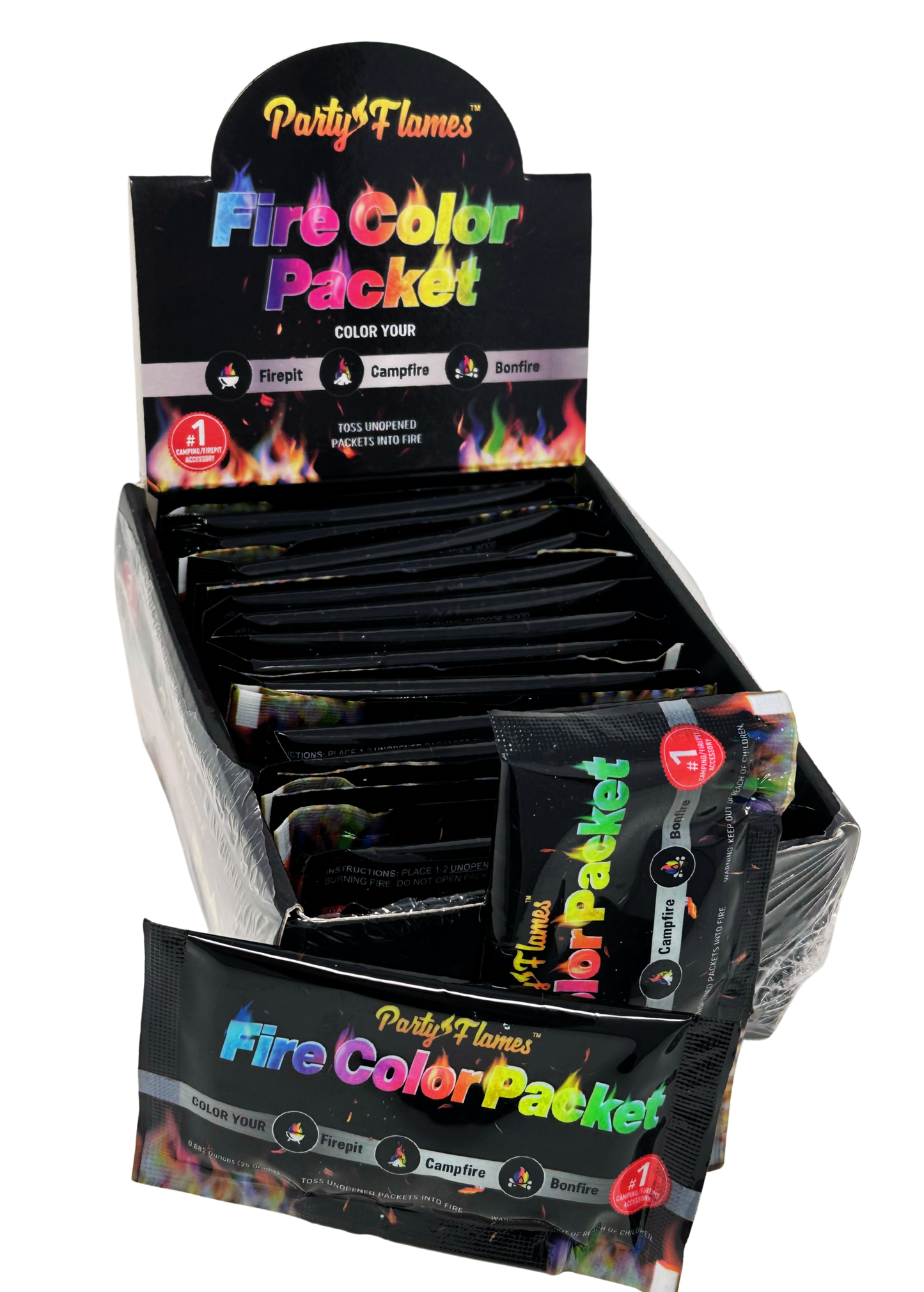 Party Flames Fire Color Packets 25ct