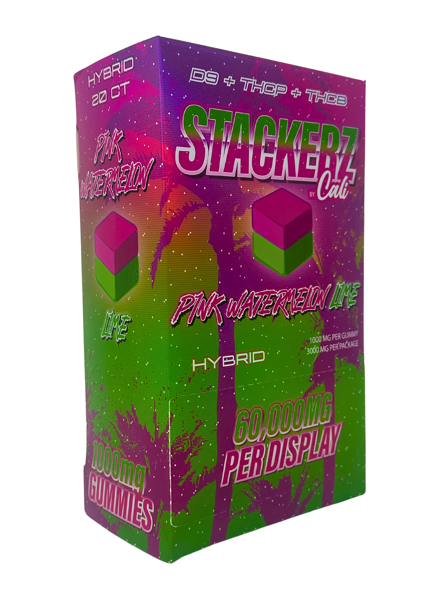 Stackerz Gummies Pink Watermelon Lime 1,000mg D9+THCP+THCB