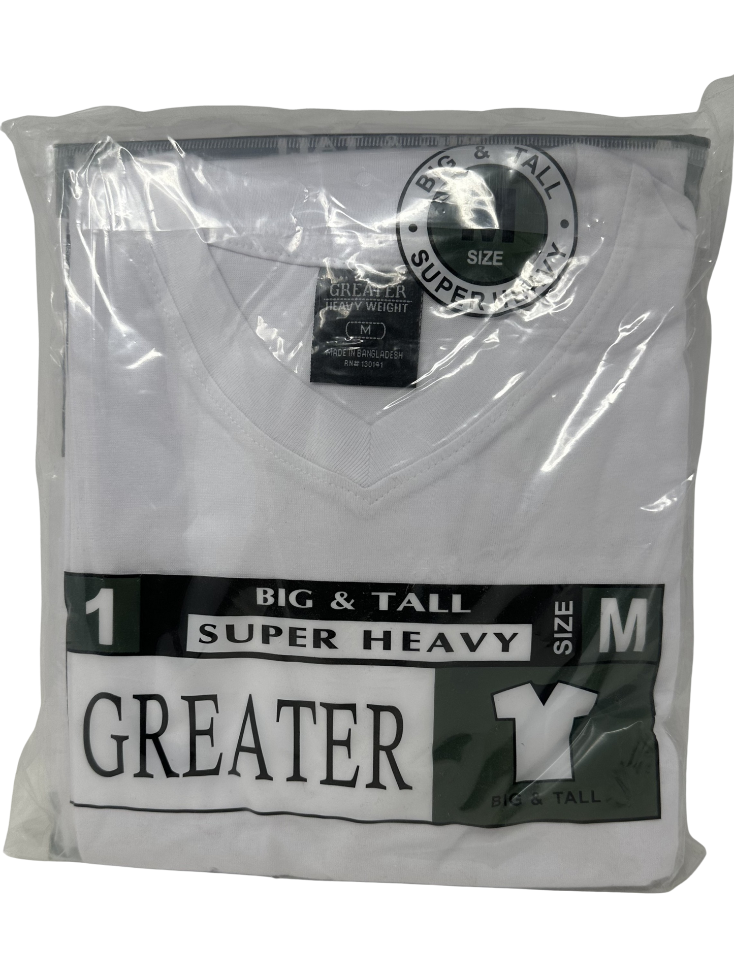 Med White V-Neck Shirt