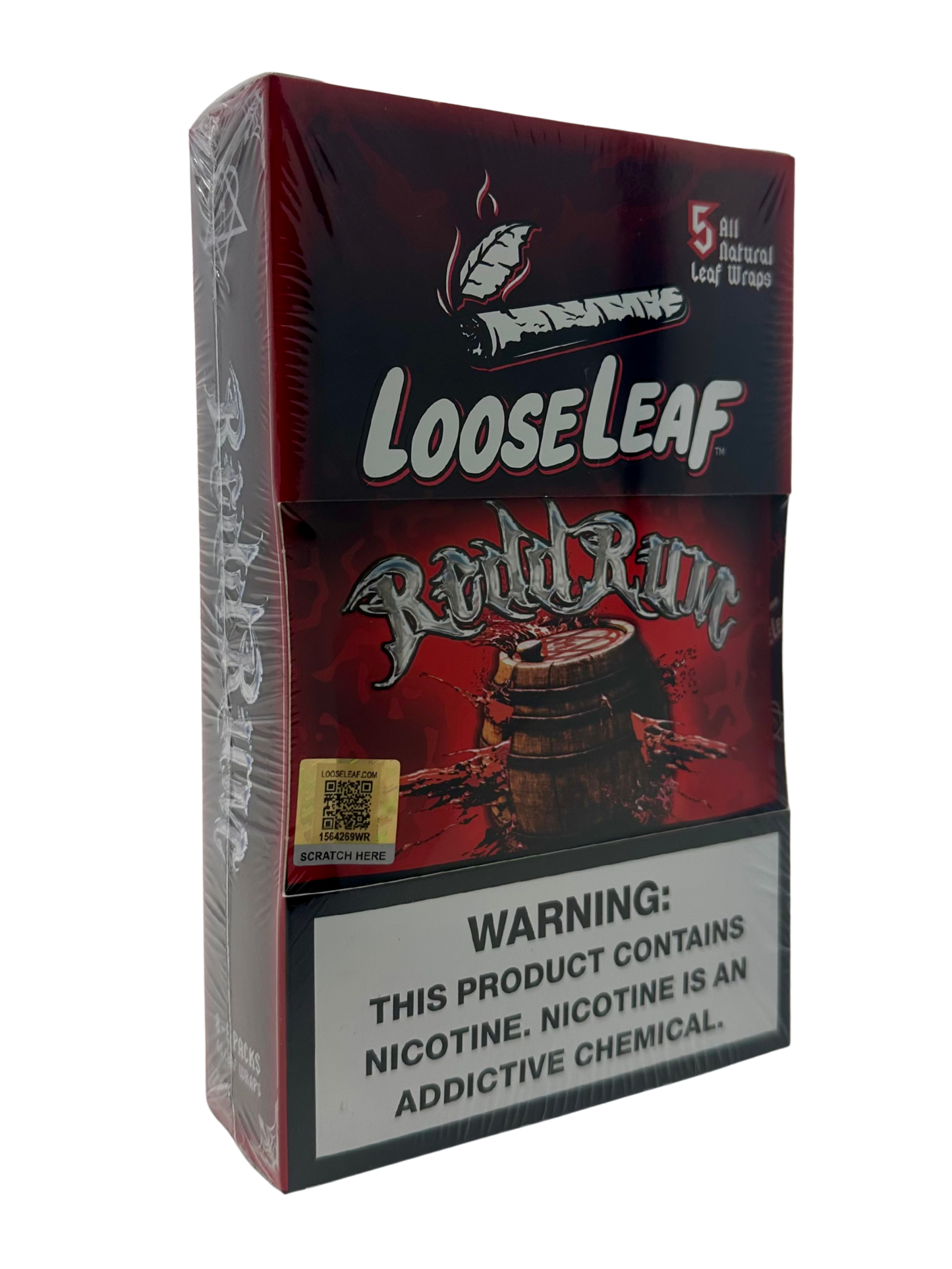 LooseLeaf All Nat 5pk Wraps Redd Rum