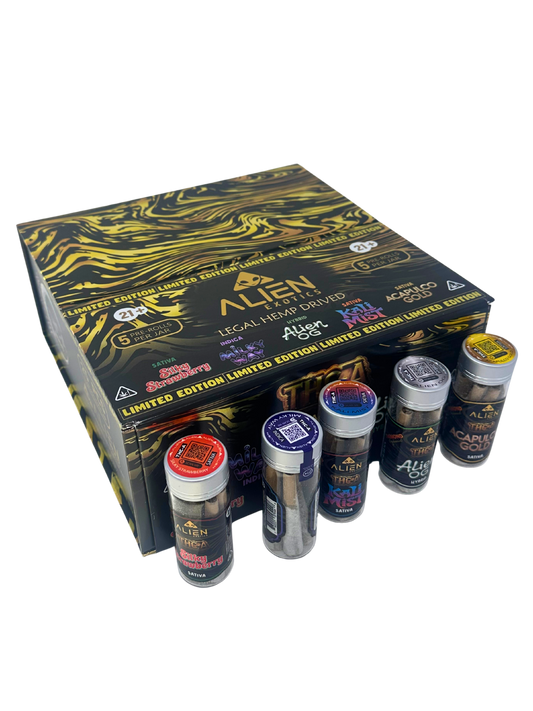 Black Alien THC-A Diamond Infused 5ct Mini Pre-Roll Asst Dsp