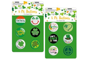 St. Patrick's Buttons 6ct