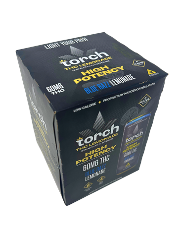 Torch Seltzer THC 60mg Blue Razz Lemonade 4pk