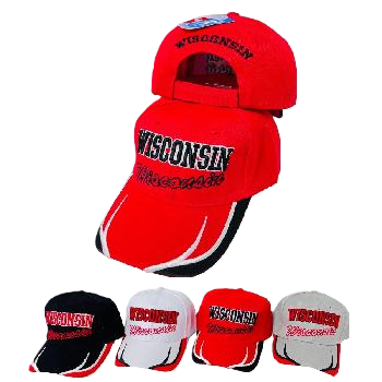 Wisconsin Embroidered Ball Cap