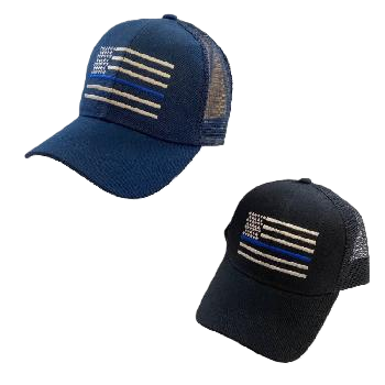 Embroidered Blue USA Mesh Ball Cap
