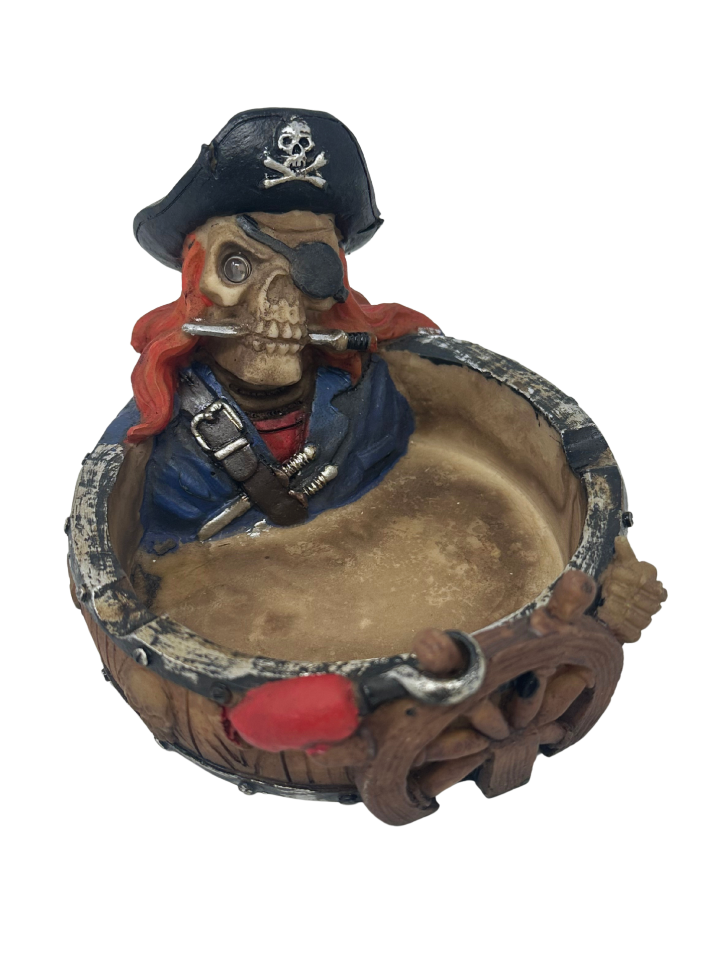Pirate Skeleton w/ Knife Ashtray