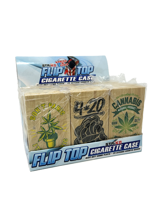 Bamboo Cigarette Case for 100's
