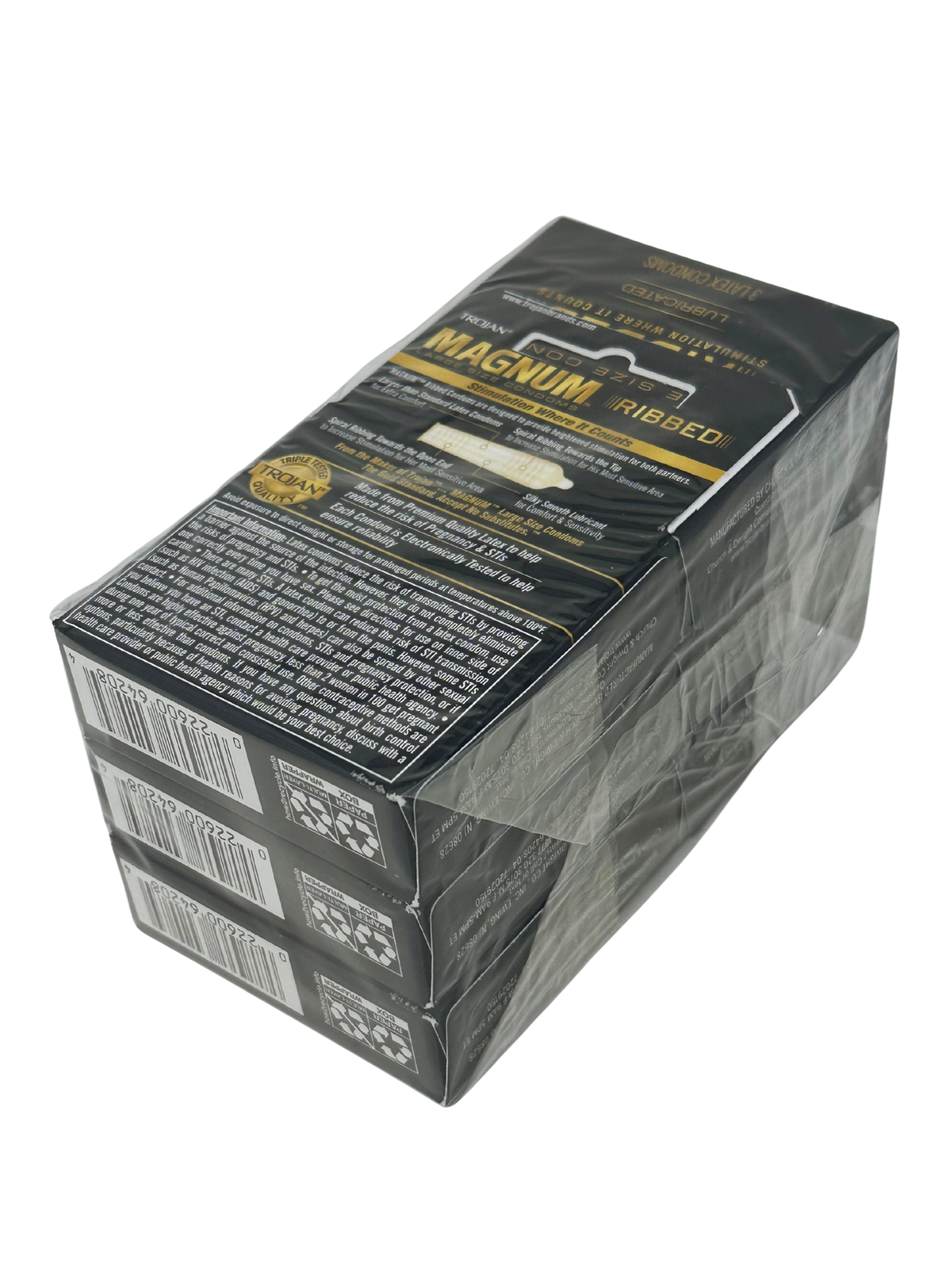 Trojan Magnum Ribbed 3pk
