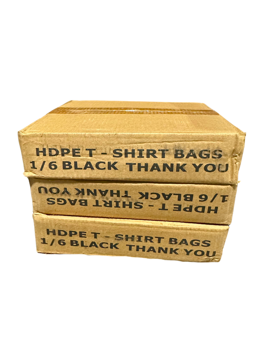 300ct Black Thank You Bags
