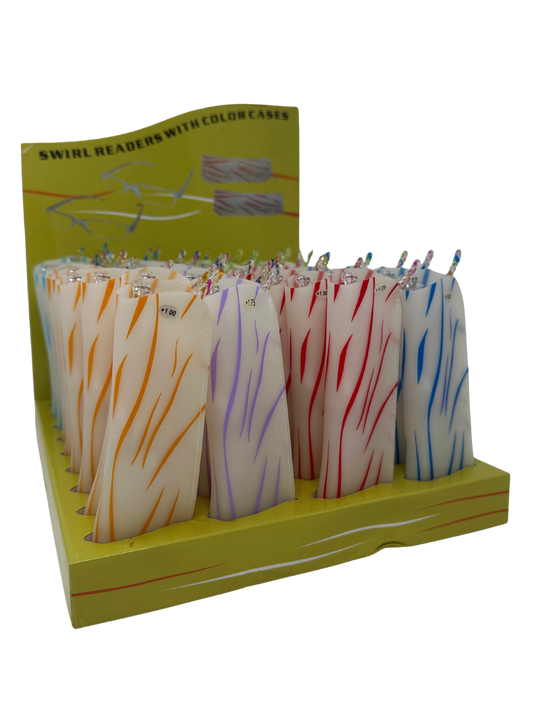 Swirl Readers w/ Matching Pouch